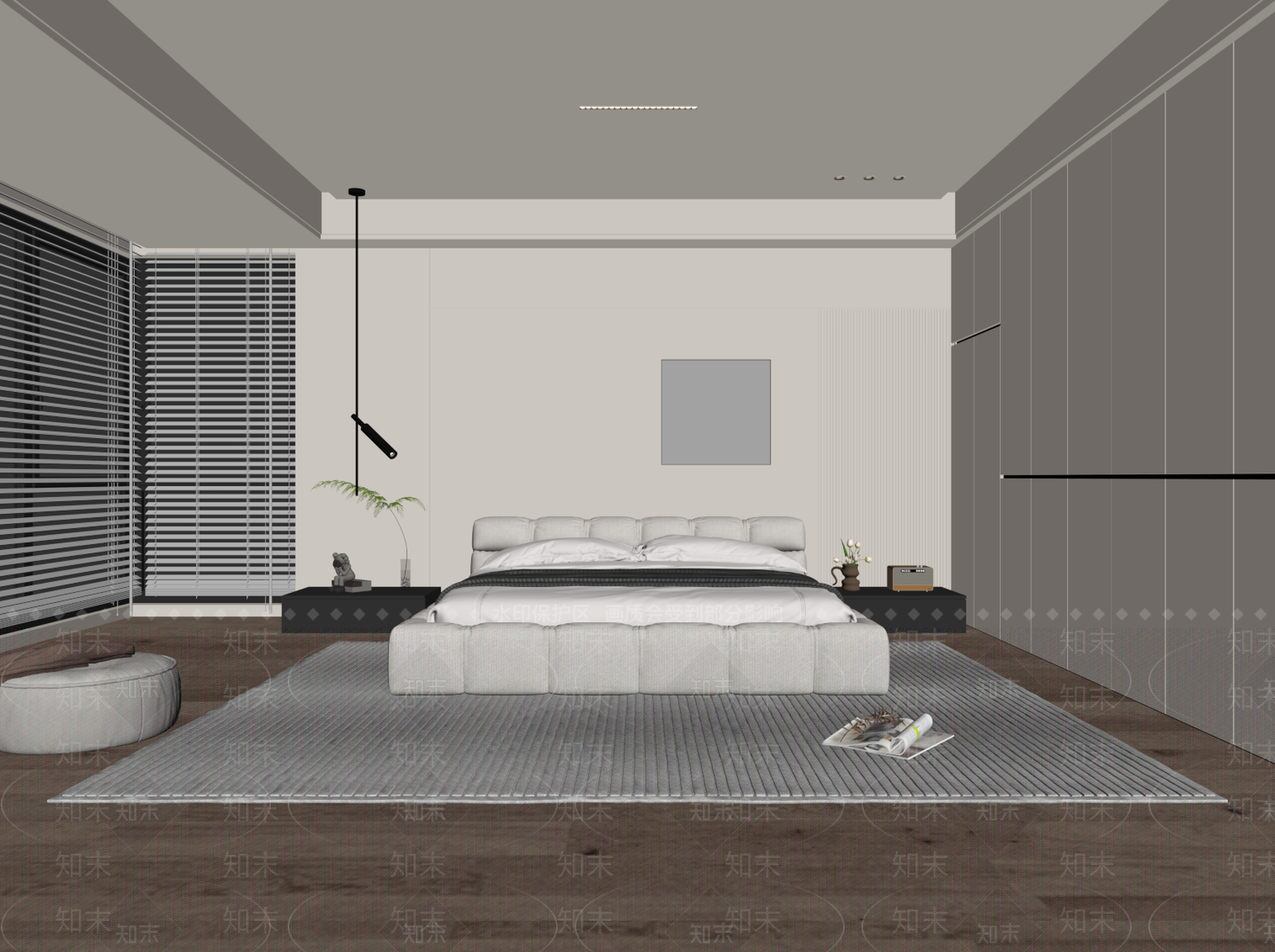 现代家居卧室SU模型下载【ID:1203632146】