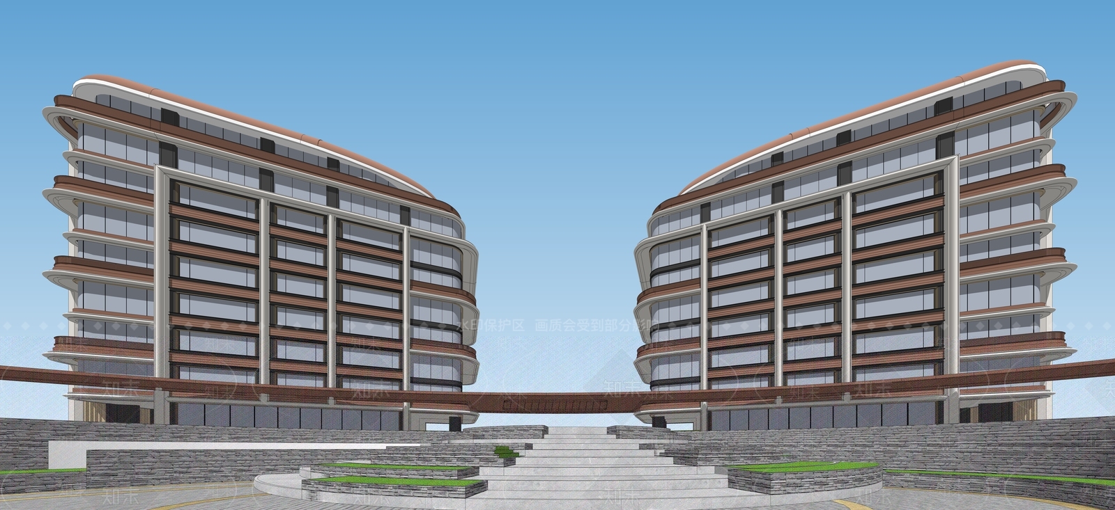 现代轻奢多层住宅SU模型下载【ID:1203633030】