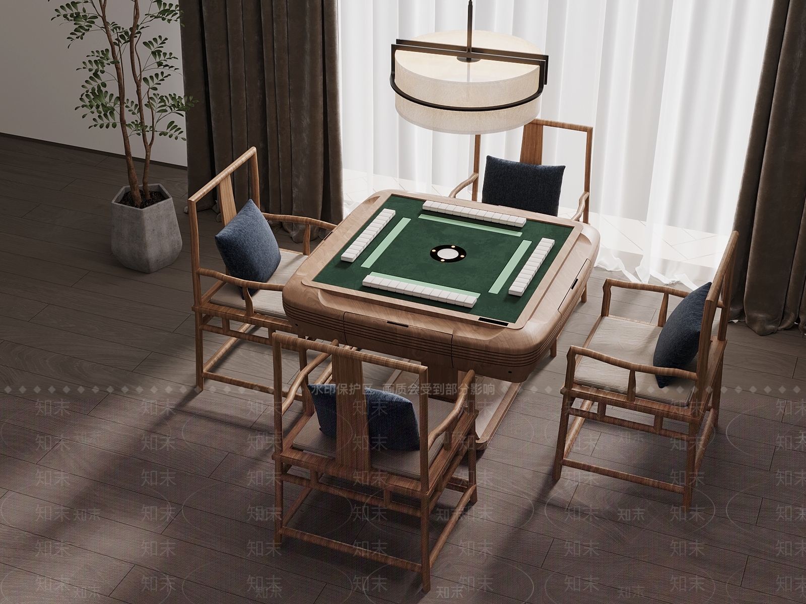 麻将桌3D模型下载【ID:1203633921】