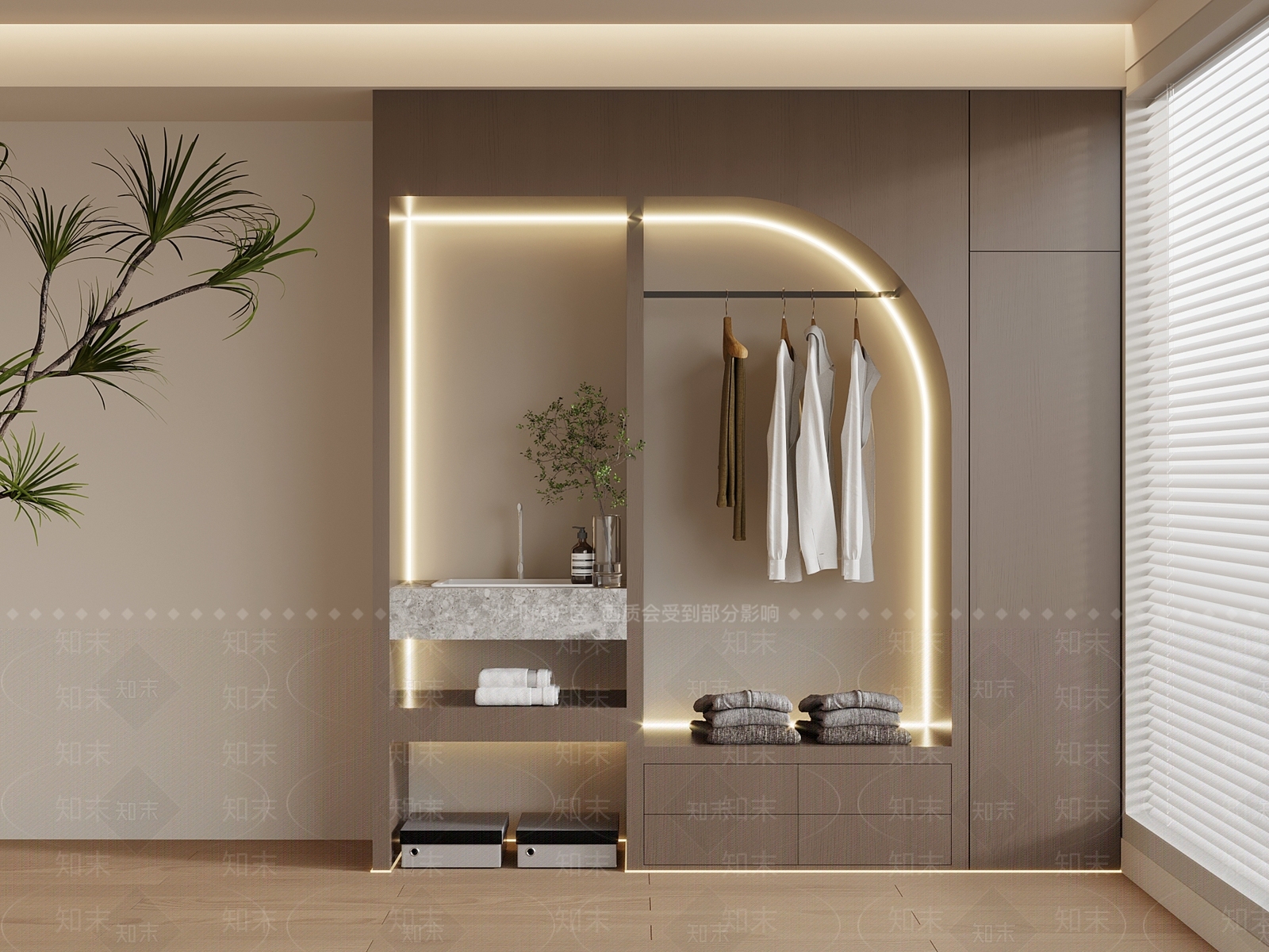 现代意式衣架3D模型下载【ID:1203634004】
