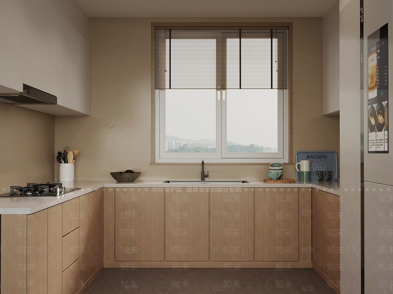 现代封闭式厨房3D模型下载【ID:1203634408】