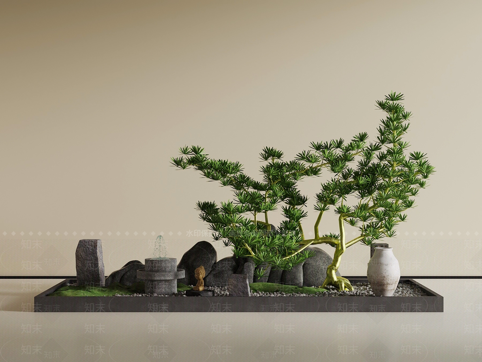 新中式其他景观小品3D模型下载【ID:1203634630】