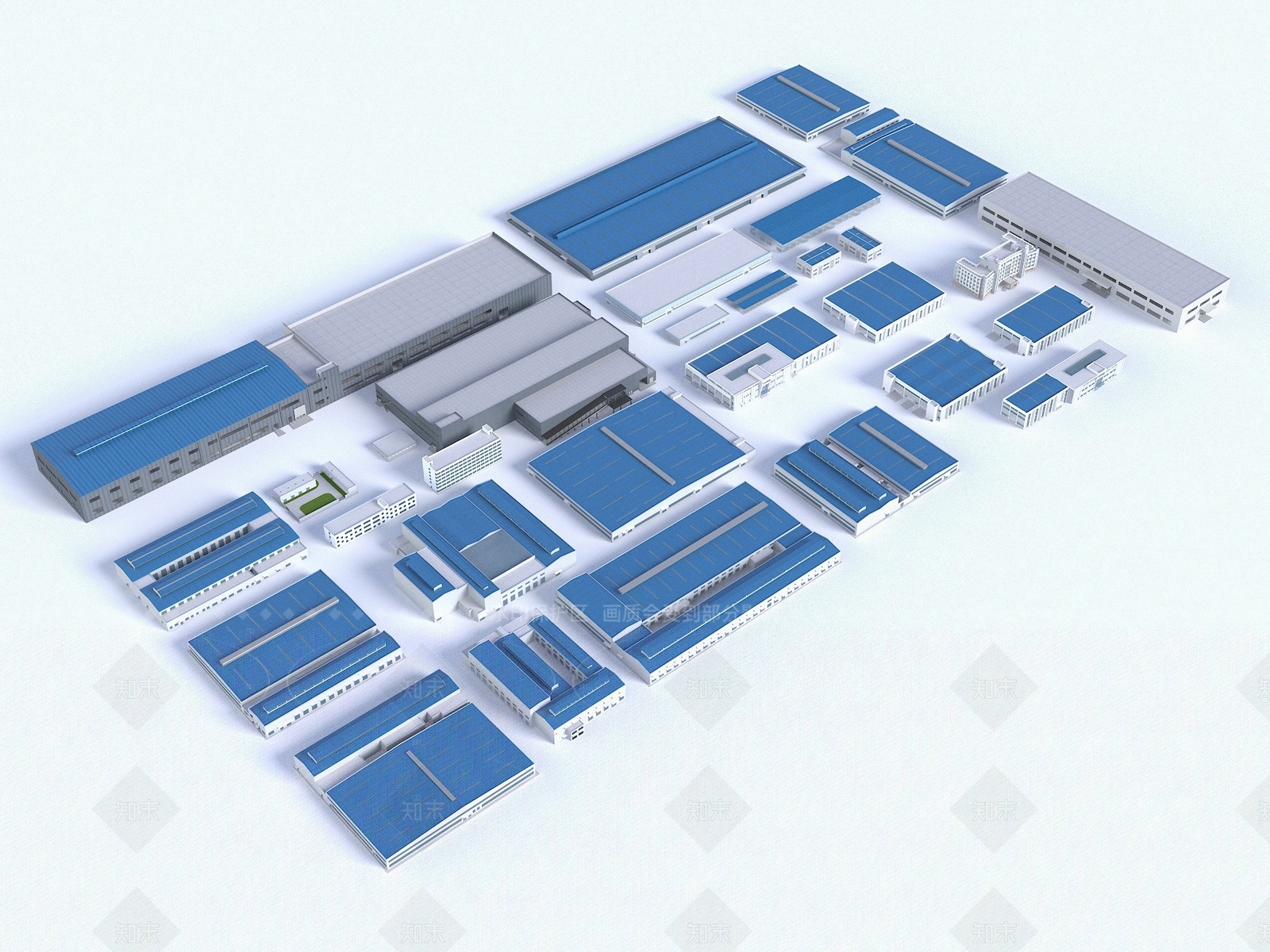 现代厂房3D模型下载【ID:1205361783】