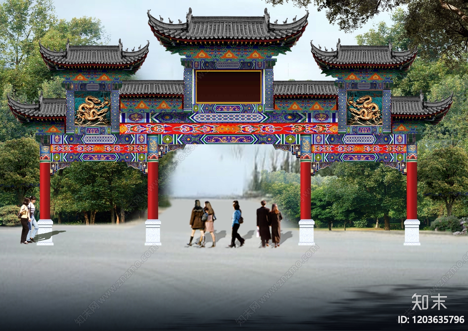 仿古建筑施工图下载【ID:1203635796】