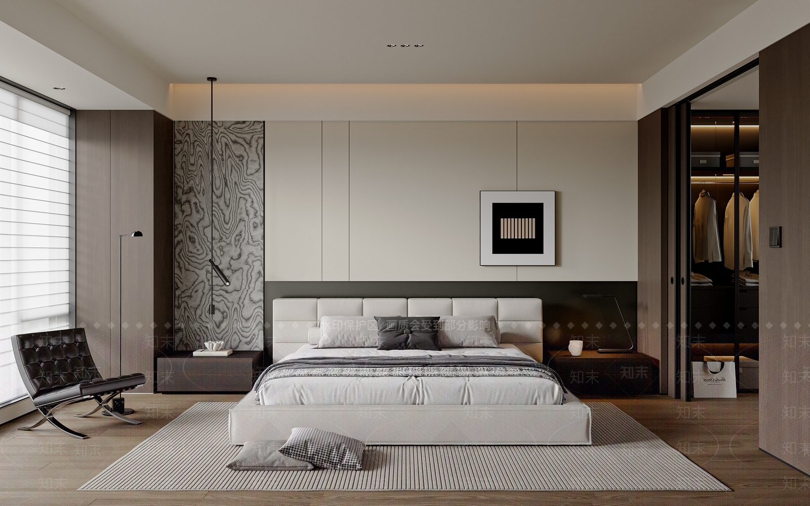 现代简约家居卧室3D模型下载【ID:1203638885】