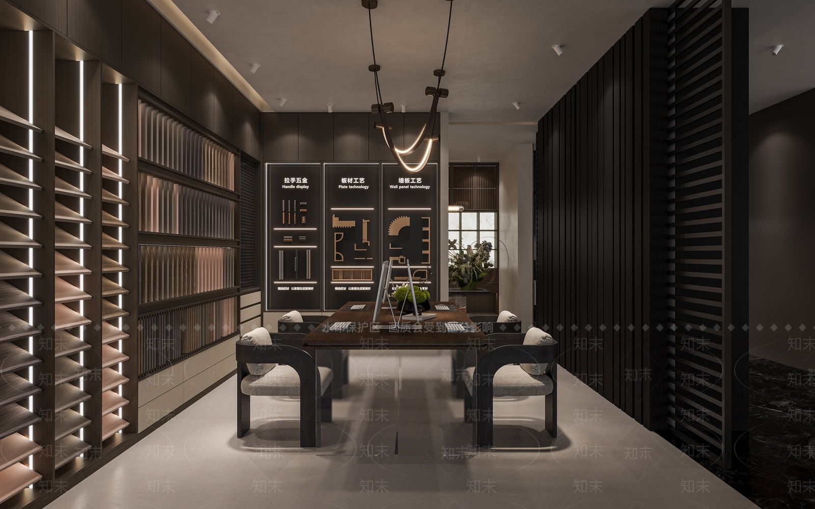 现代材料展厅3D模型下载【ID:1203639453】