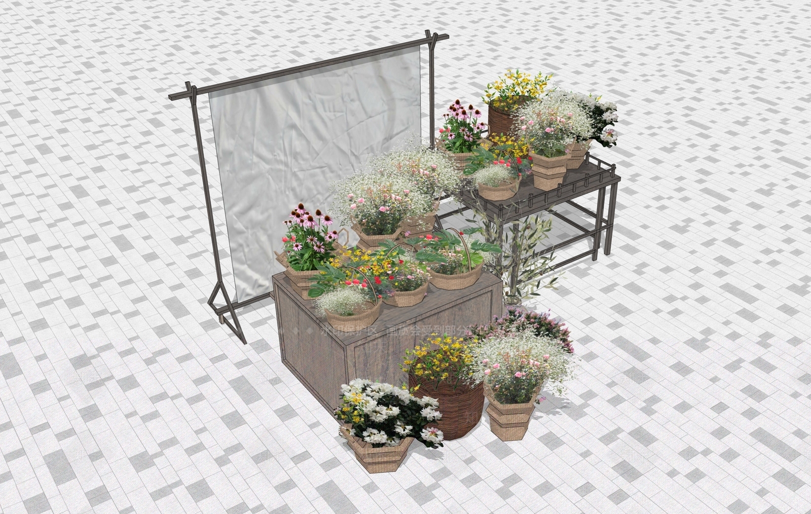 中式其他摆件SU模型下载【ID:1203641817】