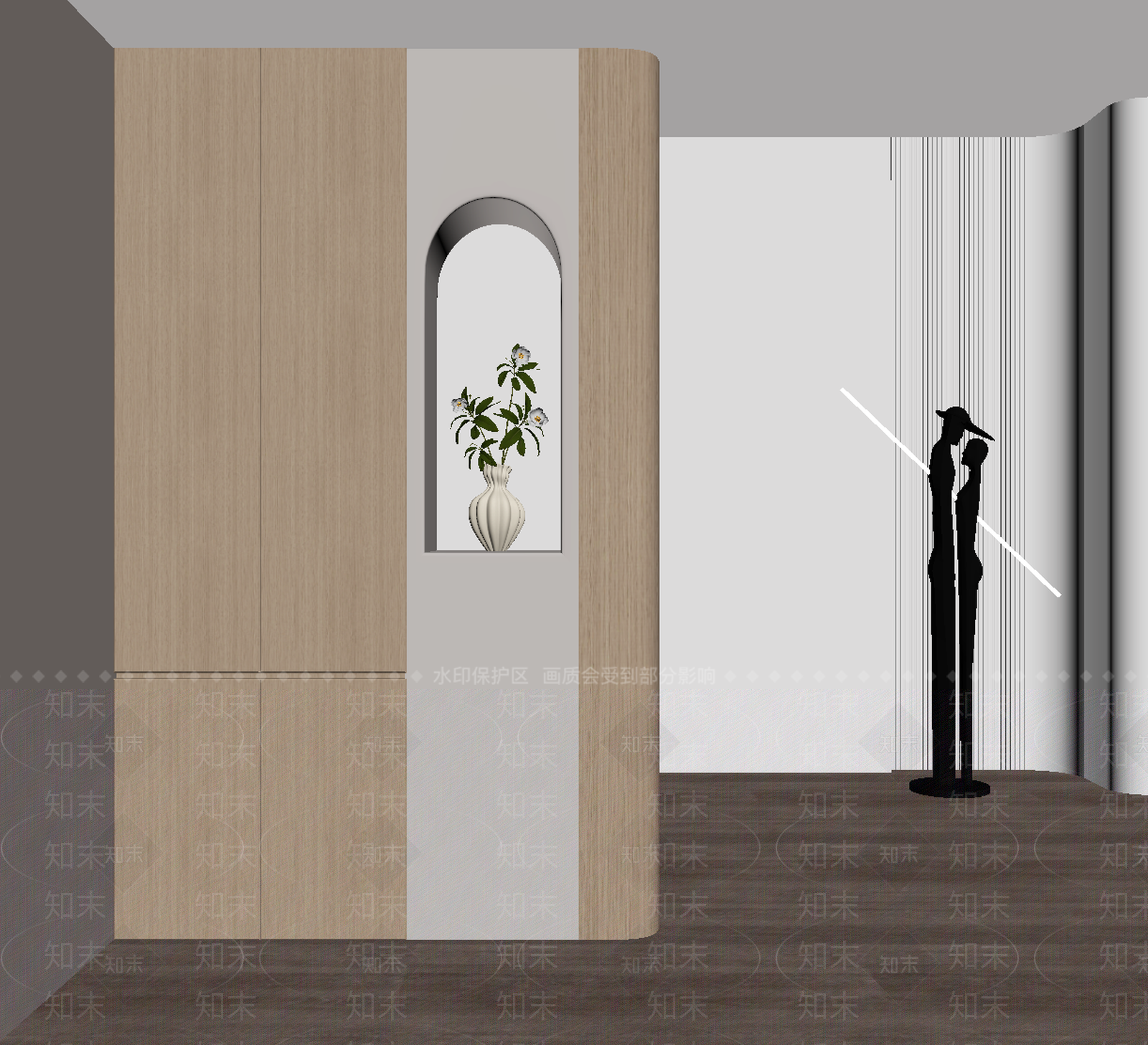现代玄关SU模型下载【ID:1203642424】