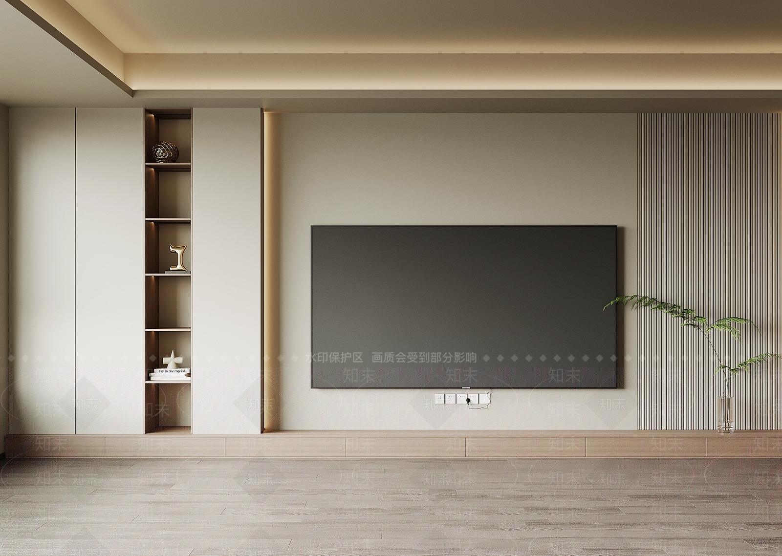 现代电视背景墙3D模型下载【ID:1203643639】