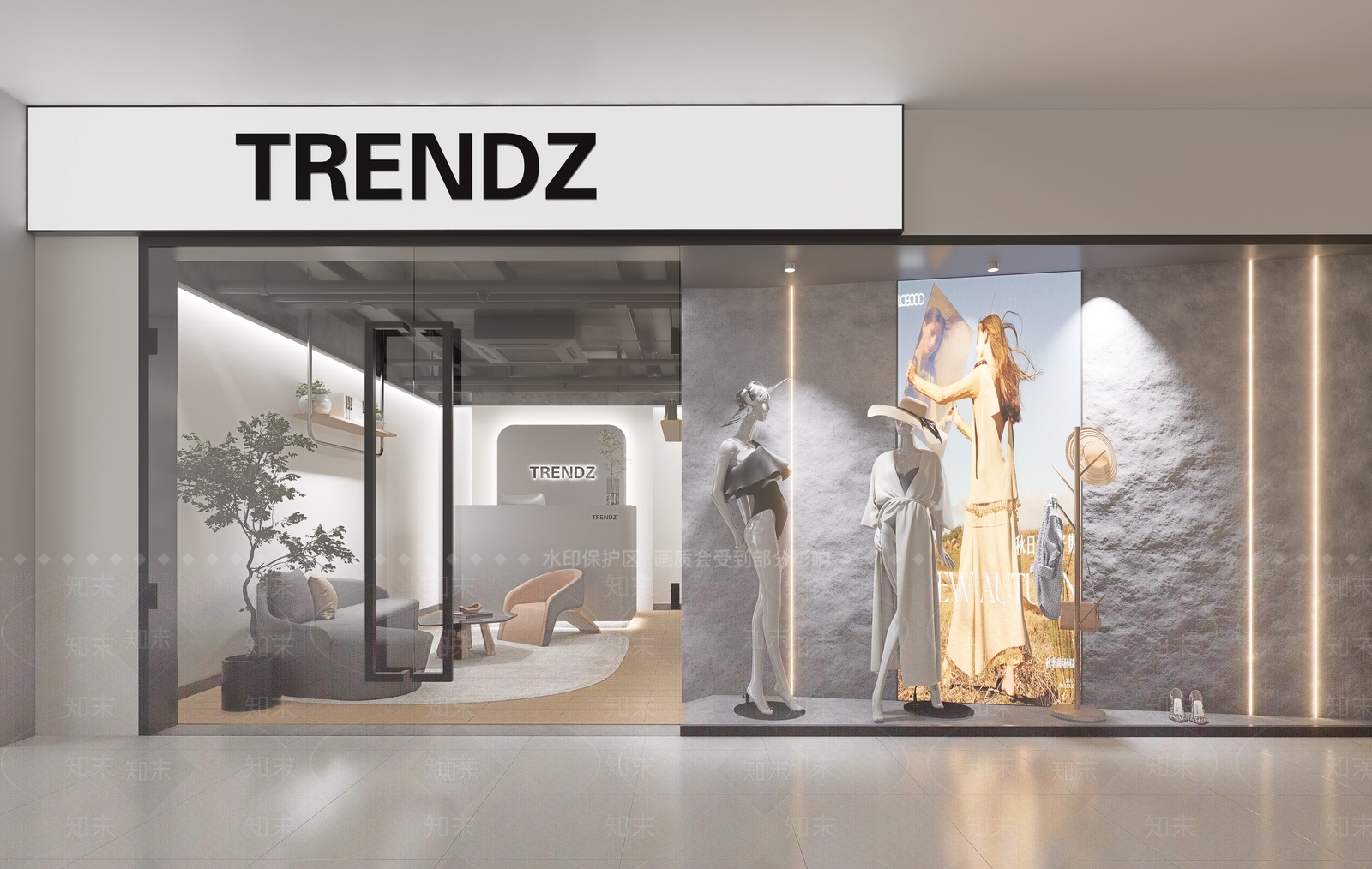 现代服装店SU模型下载【ID:1203644253】