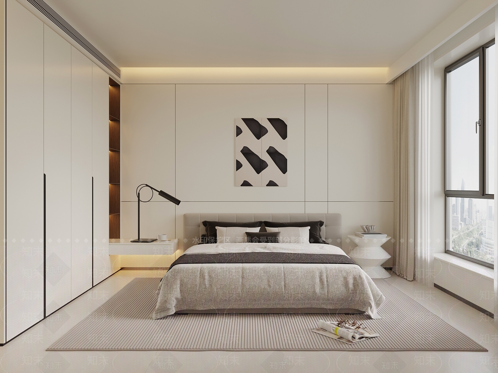 现代家居卧室SU模型下载【ID:1203644341】