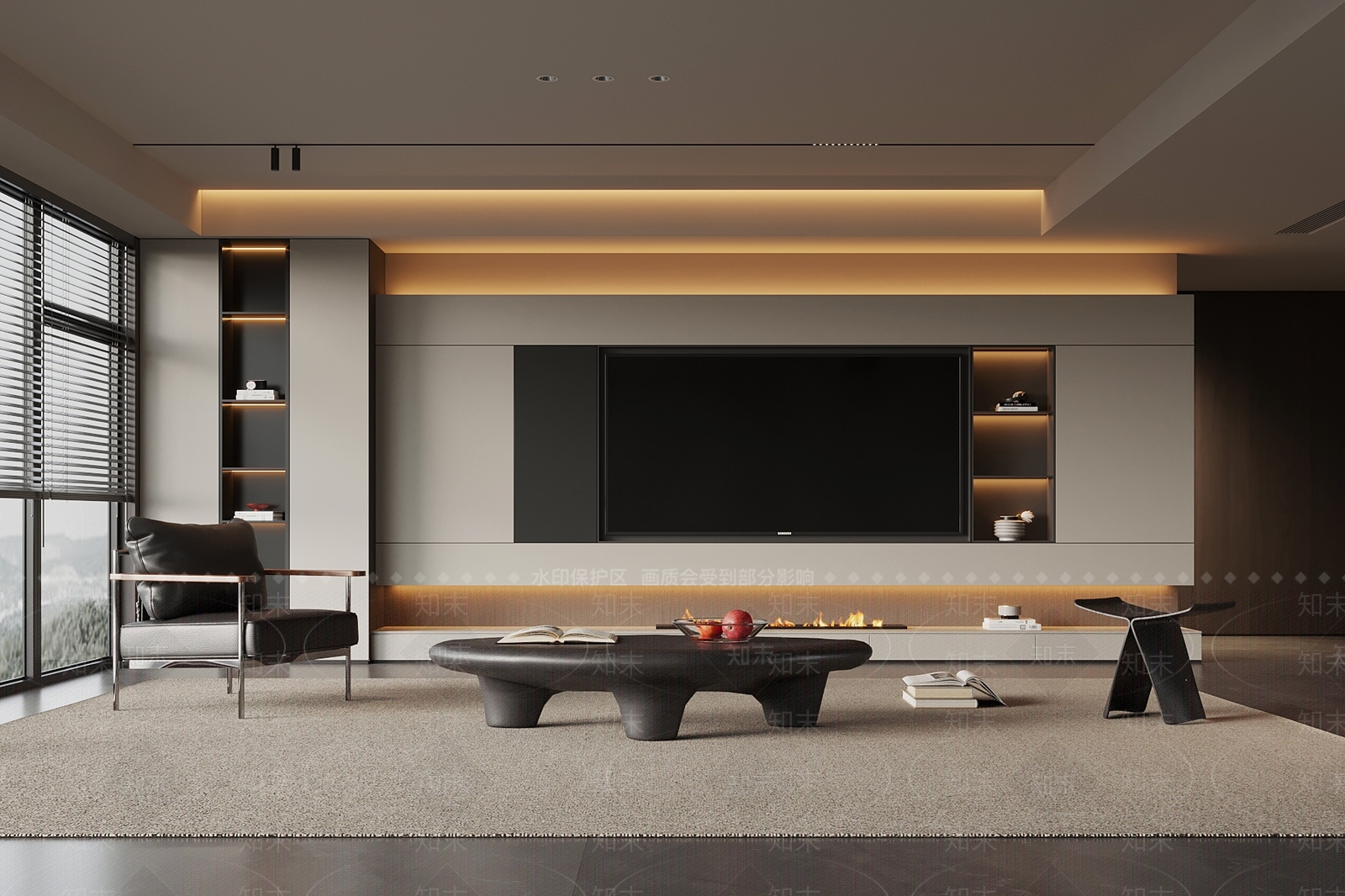 现代意式家居客厅3D模型下载【ID:1203644909】