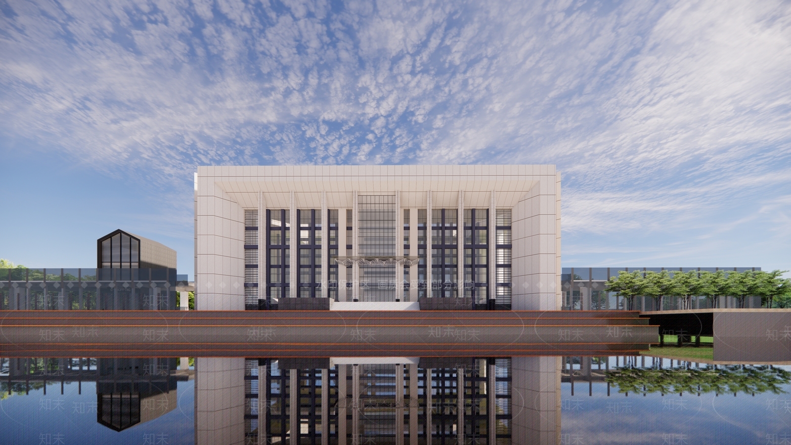 现代产业园办公楼SU模型下载【ID:1203647061】