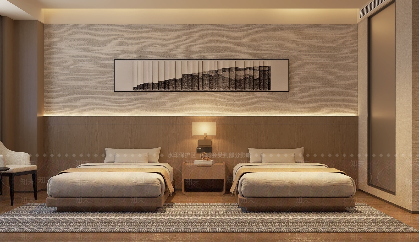 现代酒店客房3D模型下载【ID:1203648573】