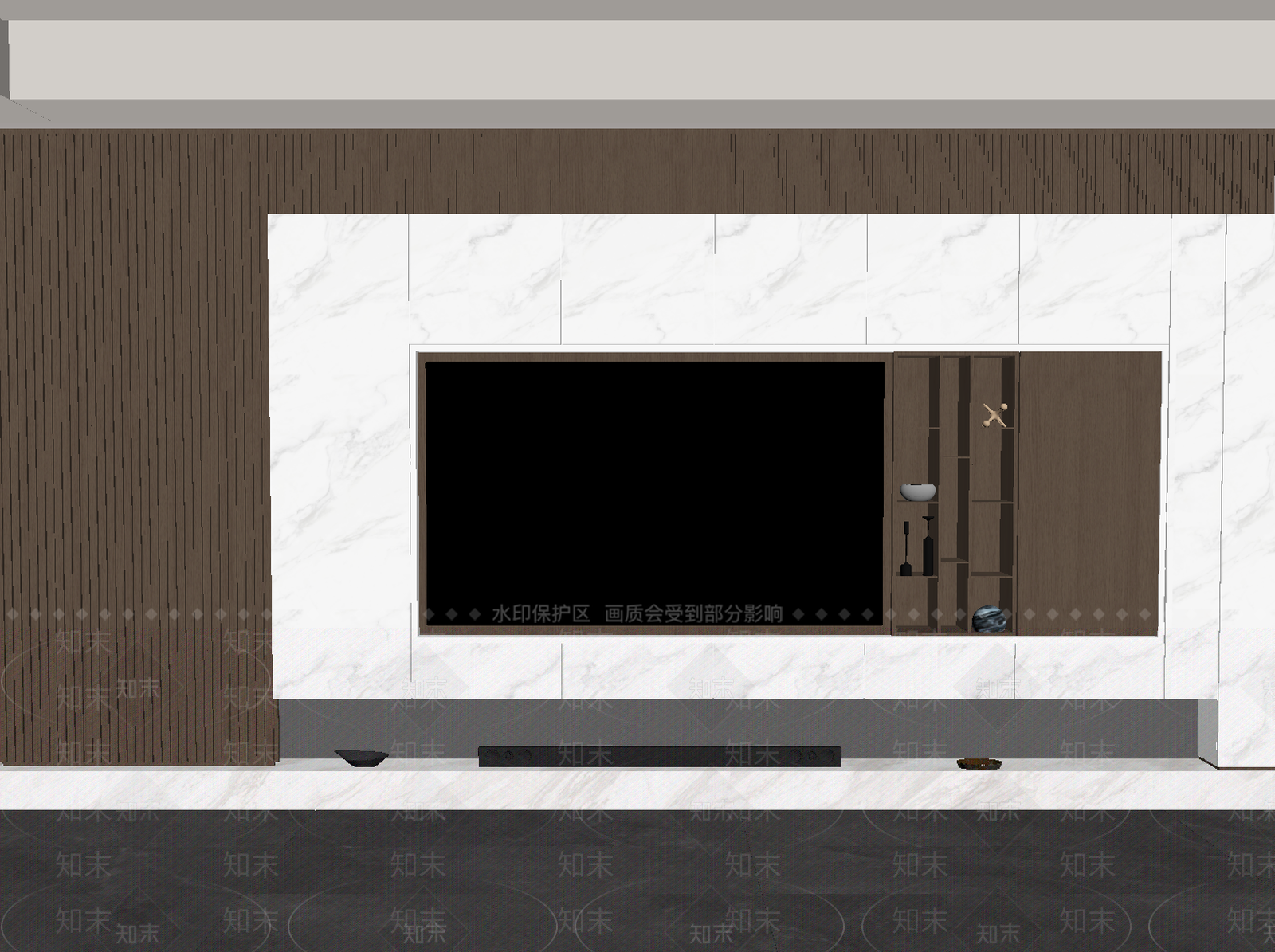 现代意式背景墙SU模型下载【ID:1203650514】
