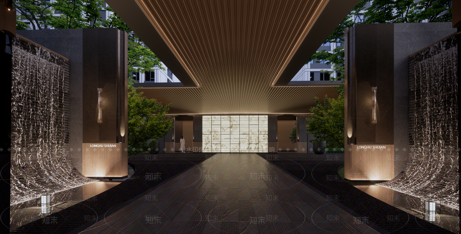 现代住宅区景观SU模型下载【ID:1203651452】