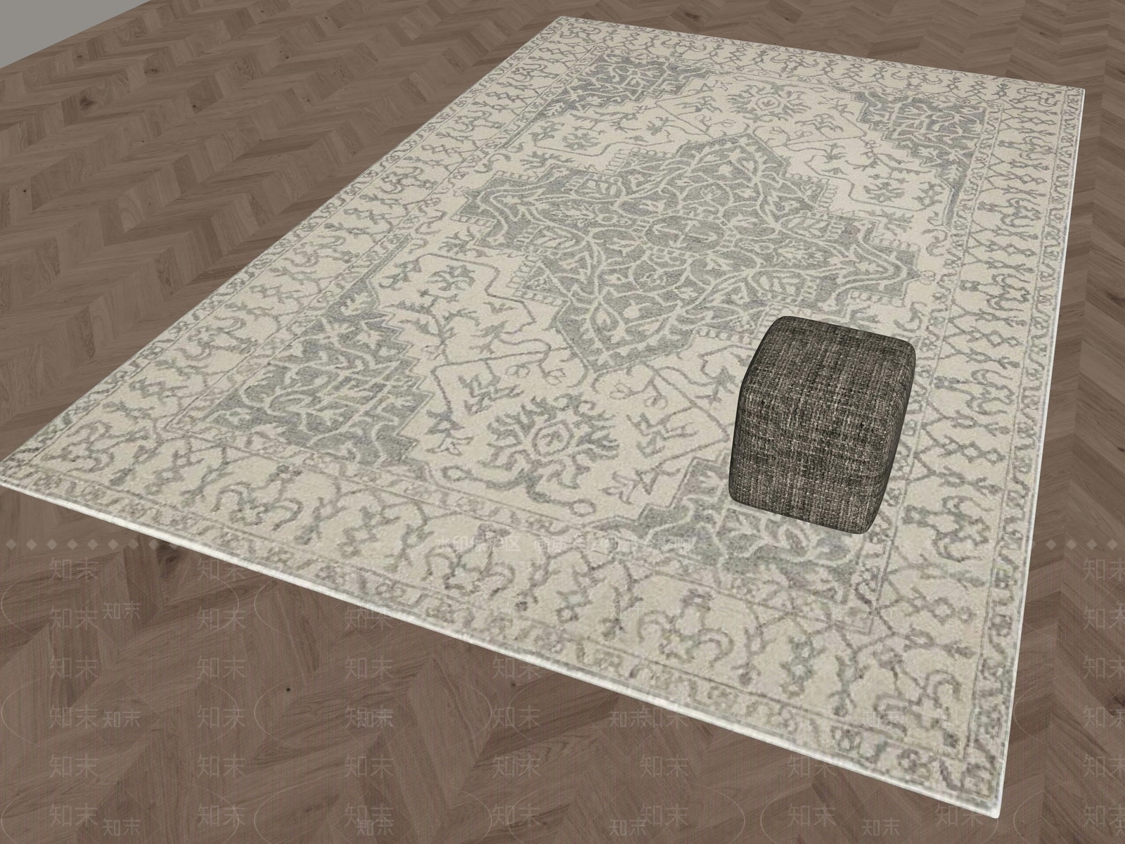 法式复古地毯SU模型下载【ID:1203651055】