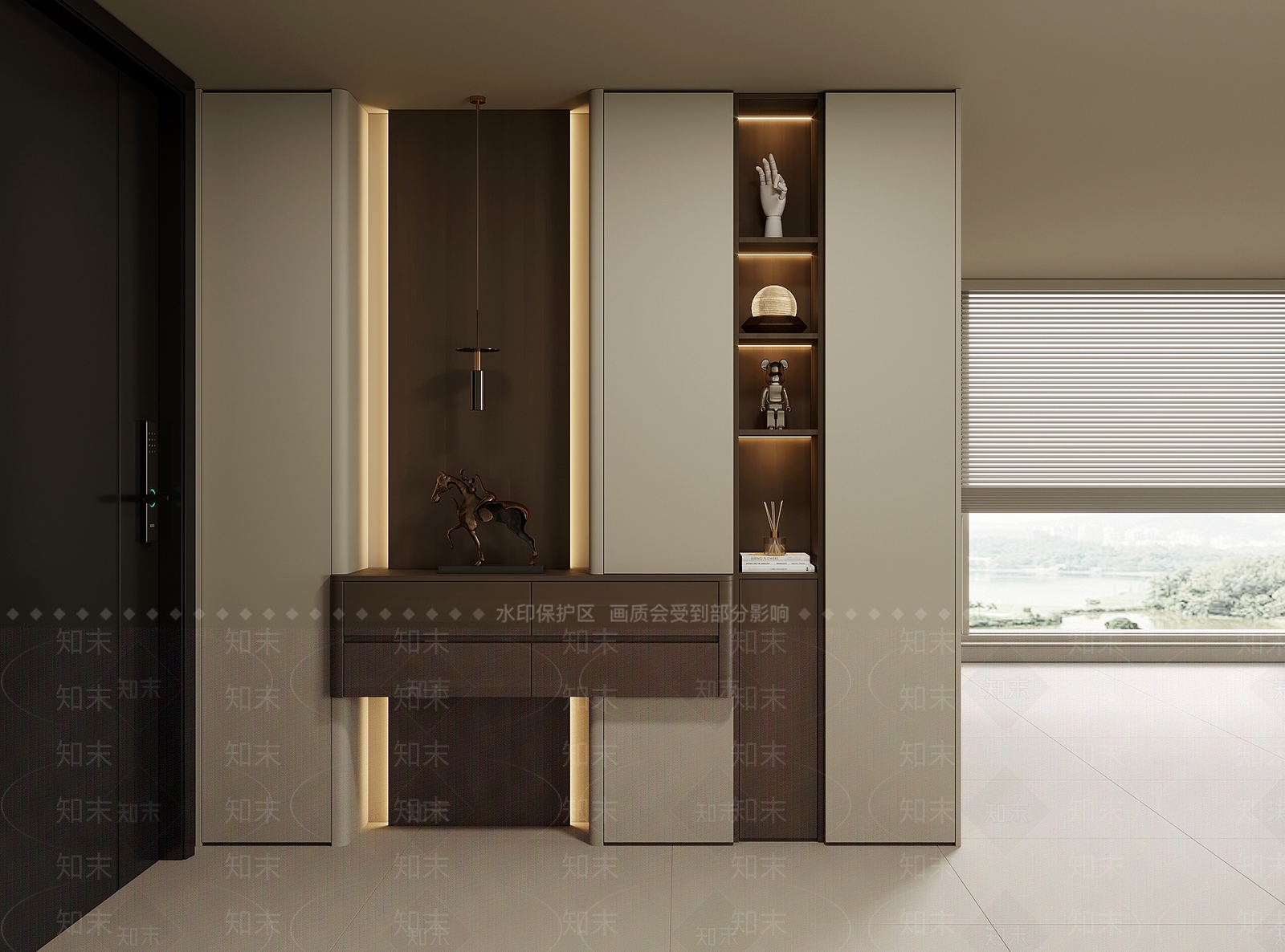 现代意式鞋柜3D模型下载【ID:1203651473】