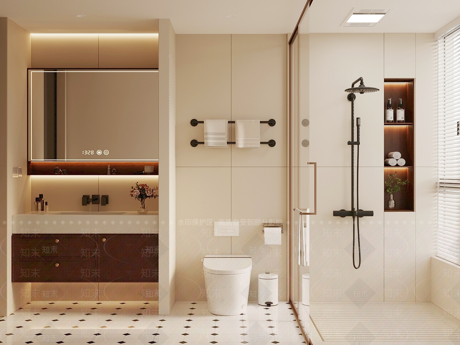 现代中古卫生间3D模型下载【ID:1203652197】