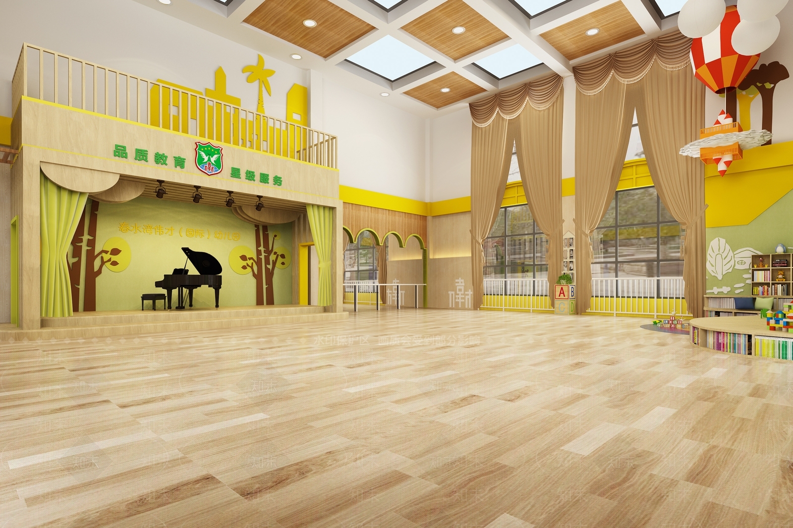 现代幼儿园3D模型下载【ID:1203652563】