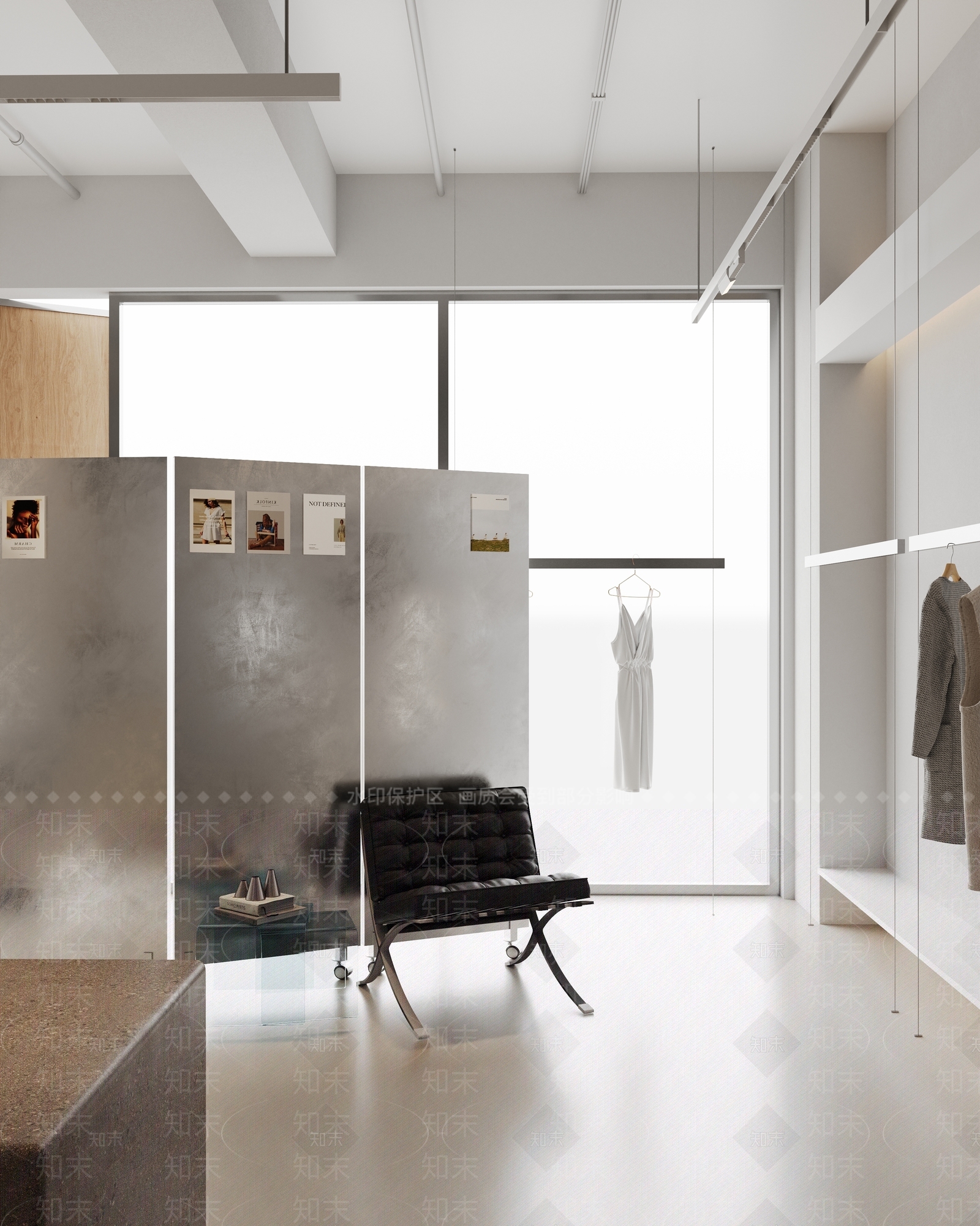 现代极简服装店3D模型下载【ID:1203654853】