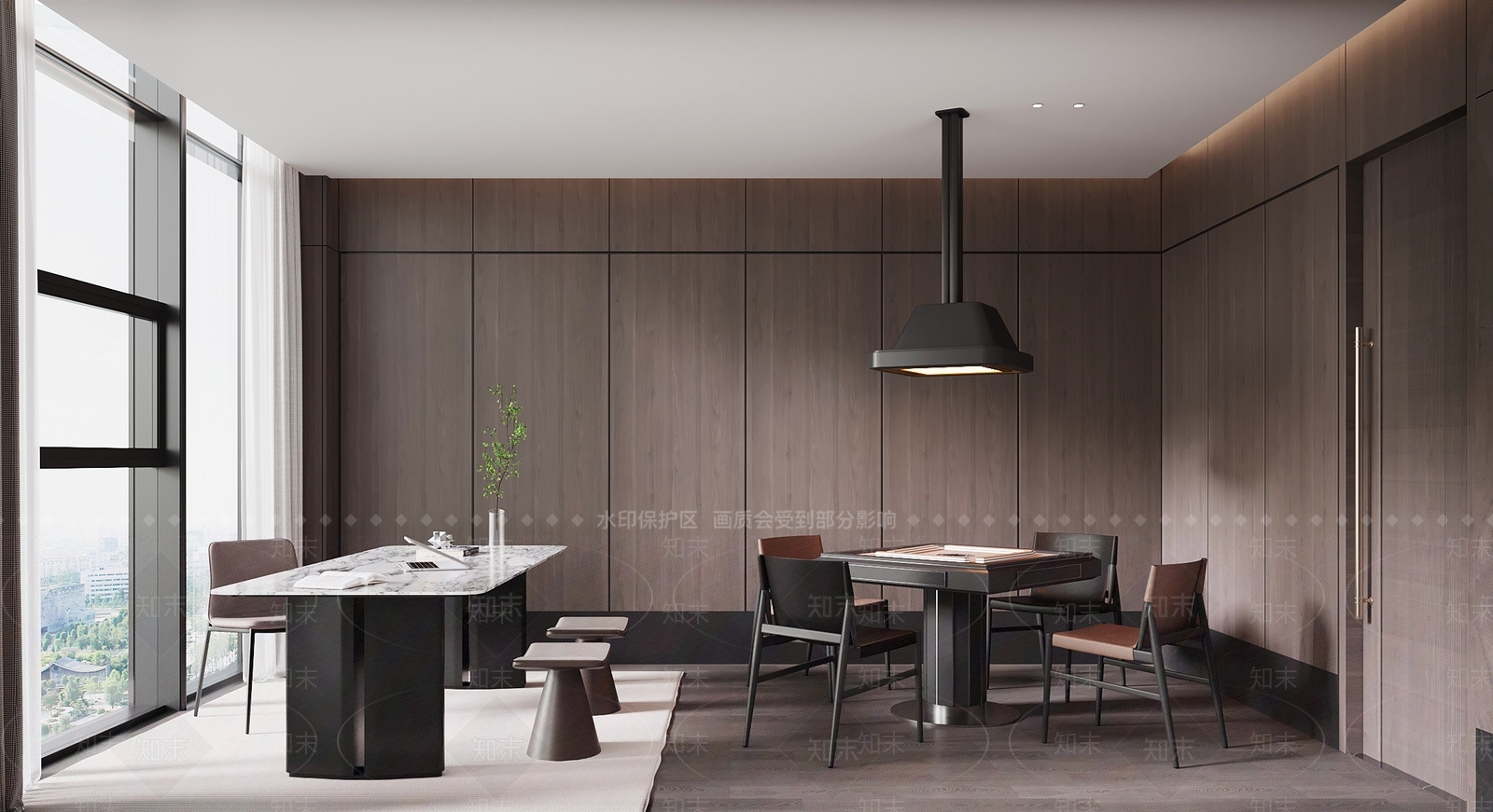 现代意式棋牌室3D模型下载【ID:1203654579】