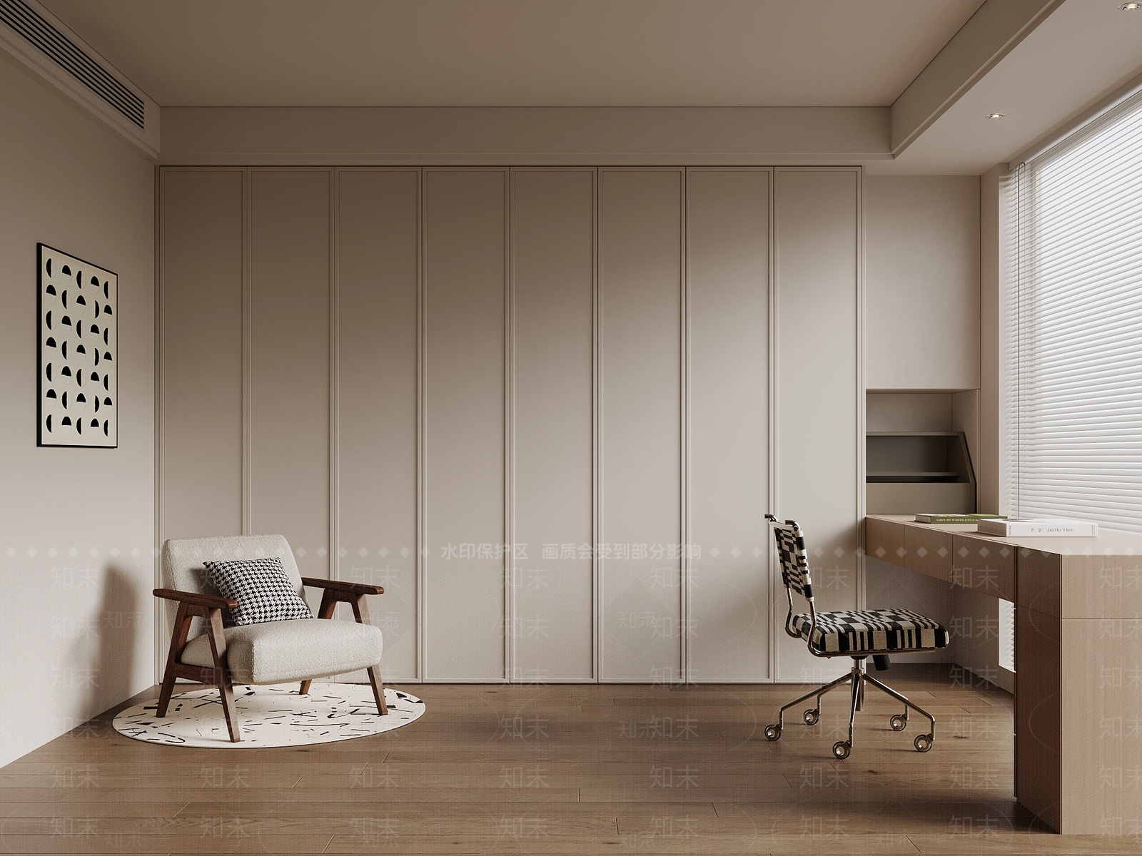 现代衣帽间3D模型下载【ID:1203654780】