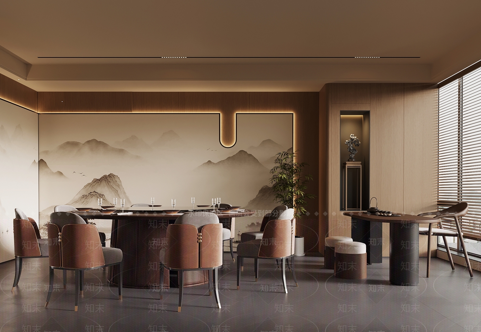 新中式包厢3D模型下载【ID:1203654734】