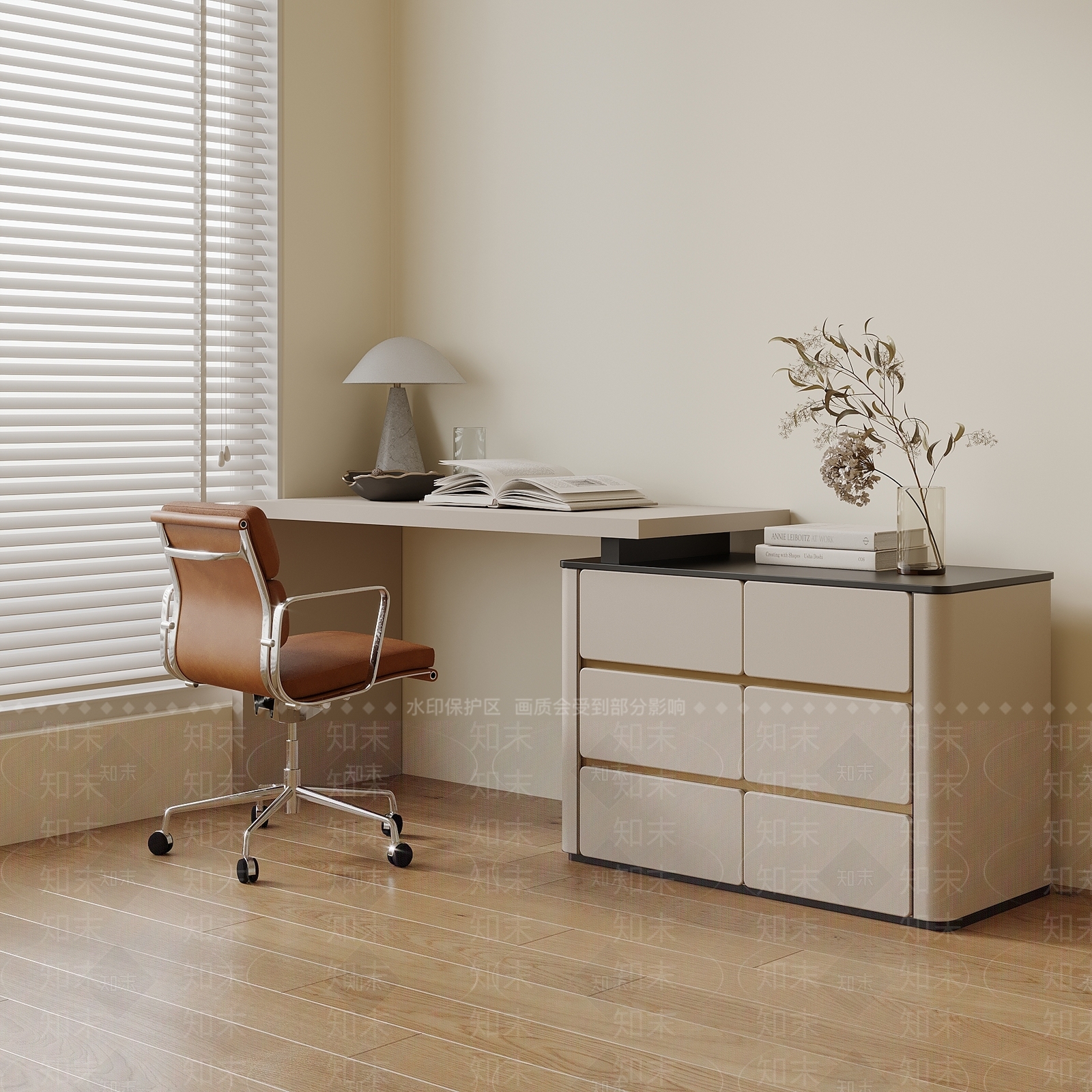 现代书桌3D模型下载【ID:1203655152】