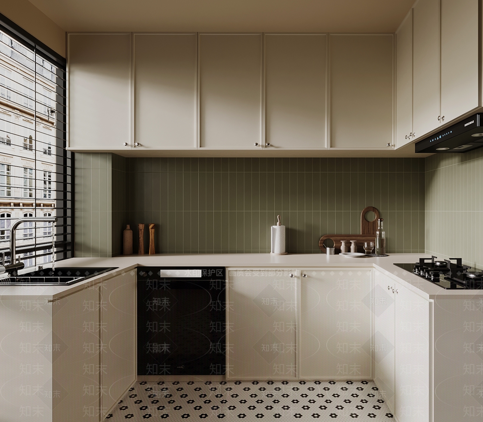 中古封闭式厨房3D模型下载【ID:1203656389】