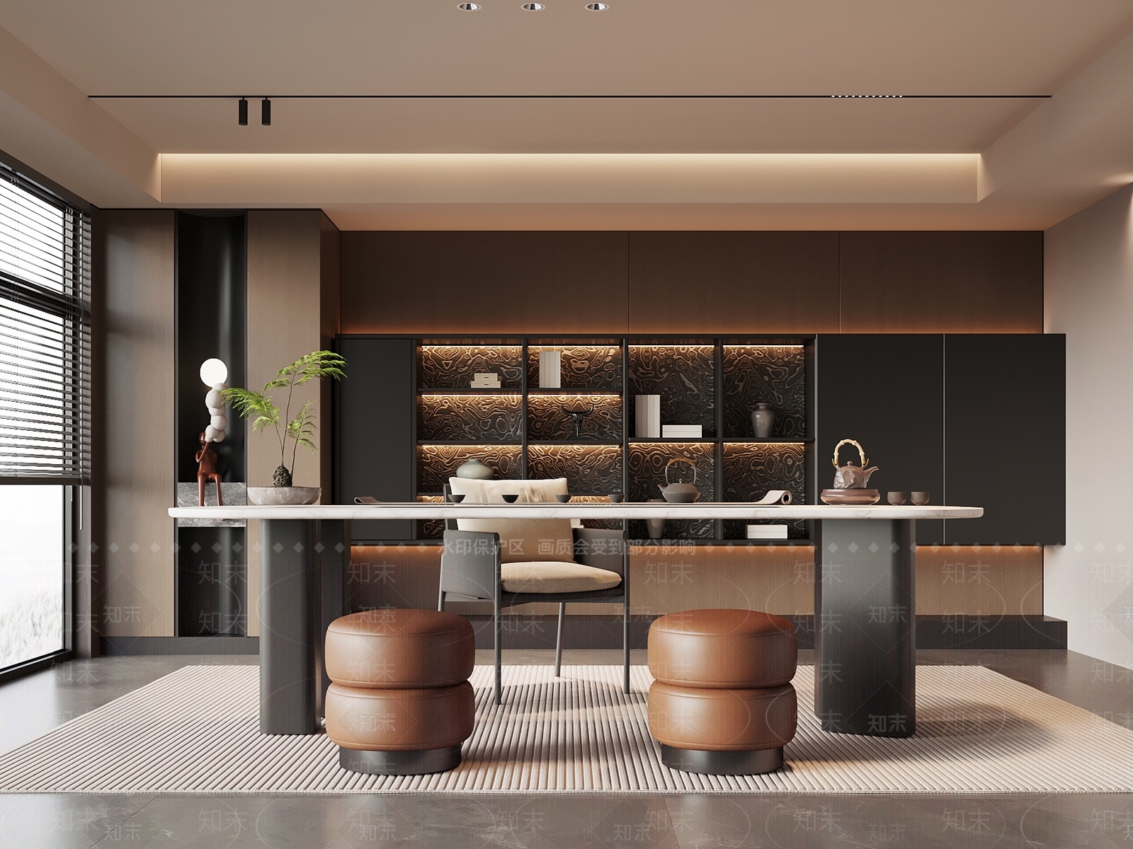 现代意式茶室3D模型下载【ID:1203656542】