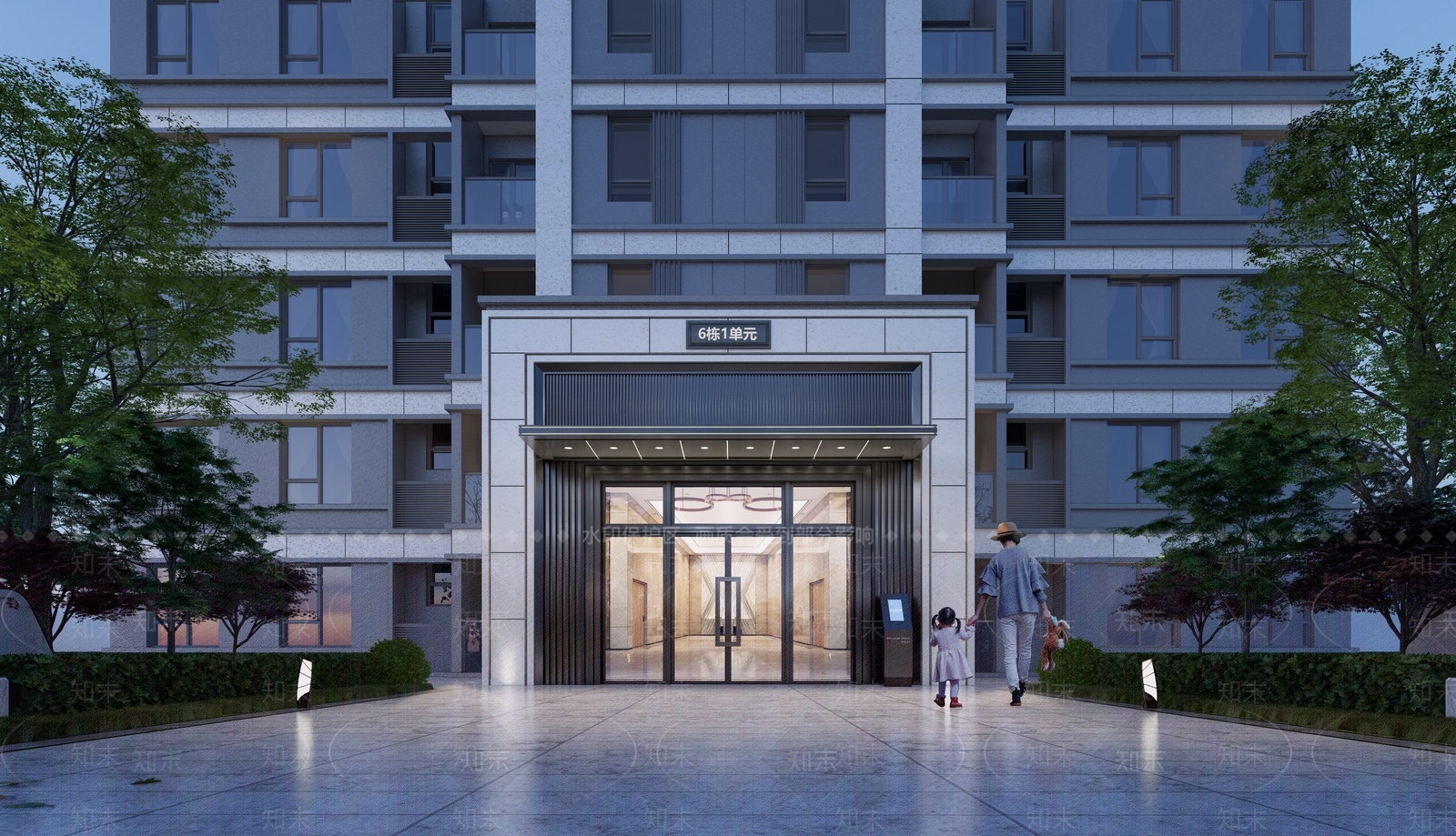 现代高层住宅SU模型下载【ID:1203658170】