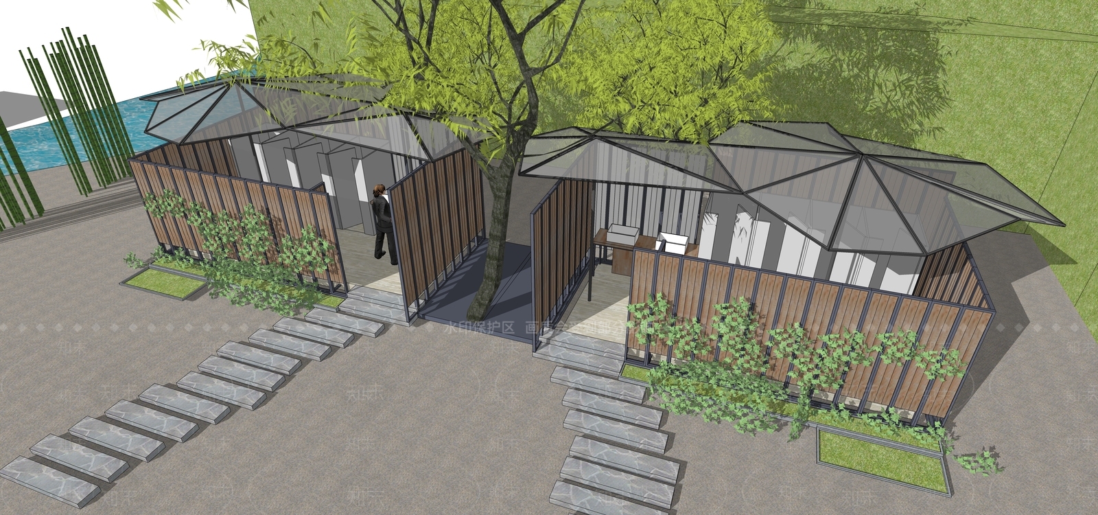 现代极简其他公共建筑SU模型下载【ID:1203659141】