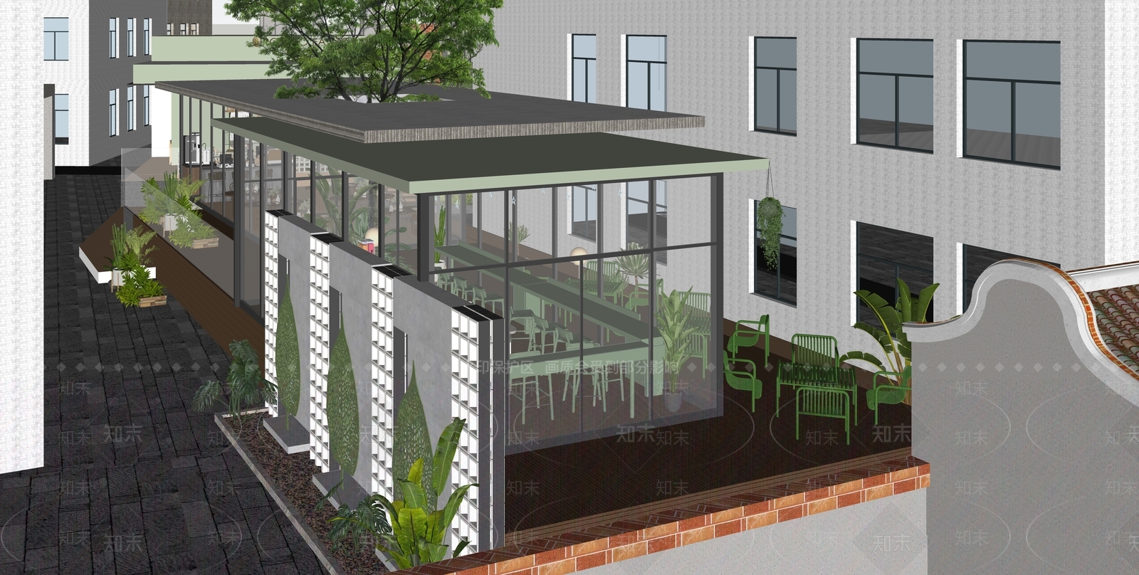现代其他景观小建筑SU模型下载【ID:1203659812】
