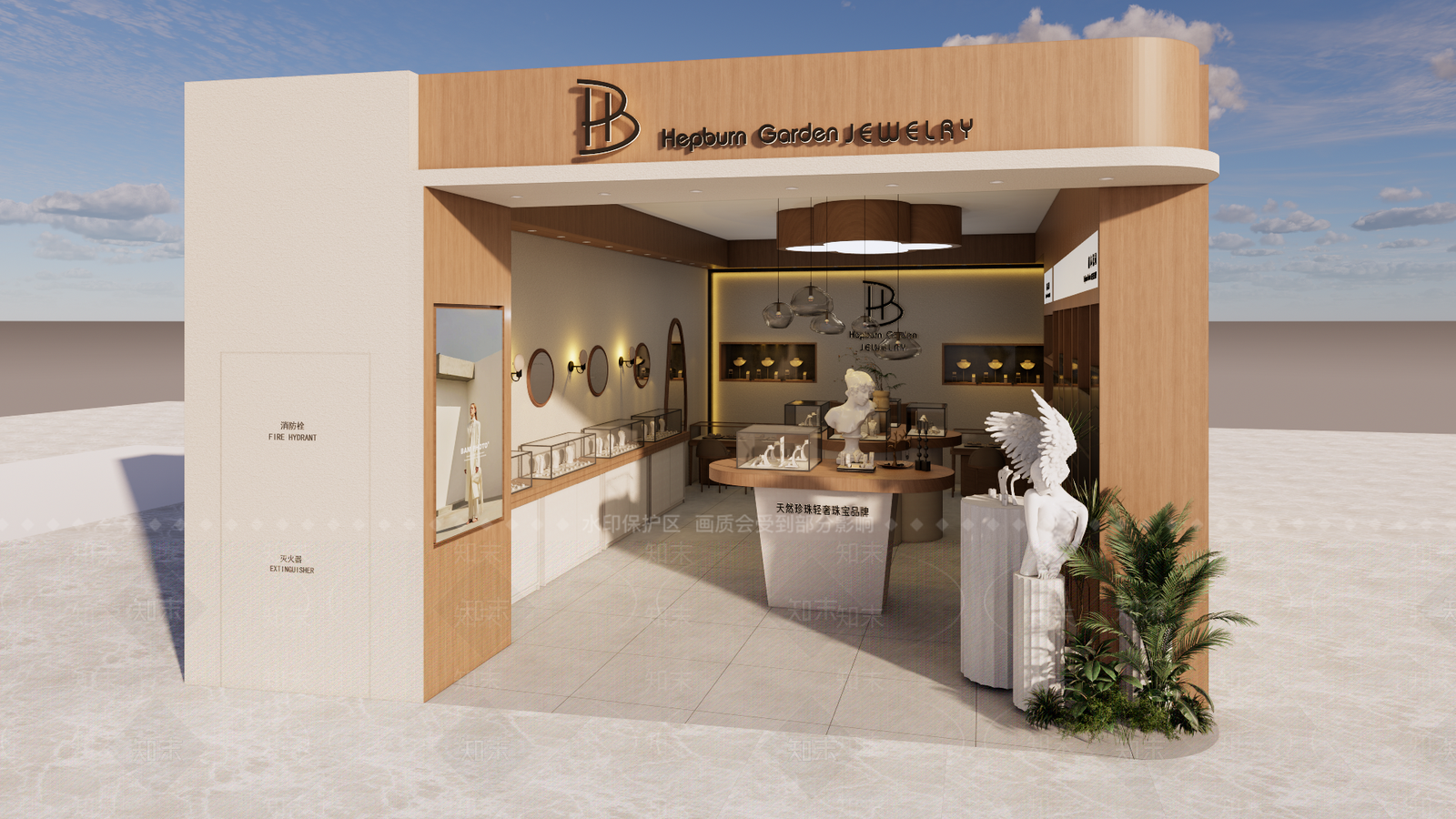 轻奢复古珠宝店SU模型下载【ID:1203661641】