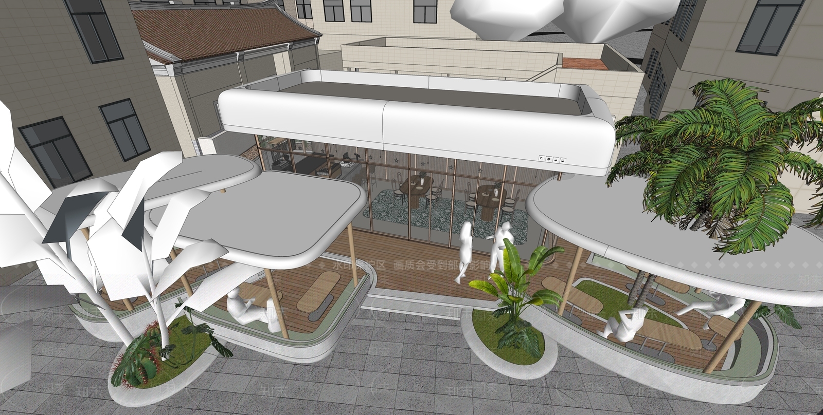 现代其他景观小建筑SU模型下载【ID:1203661271】