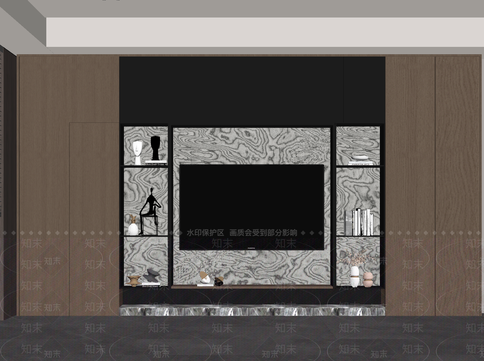 现代意式背景墙SU模型下载【ID:1203662141】