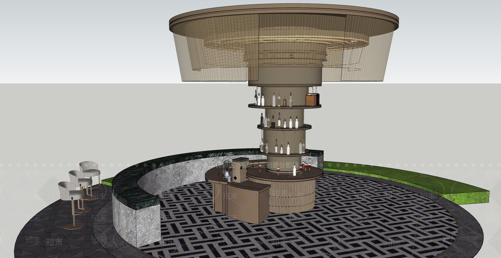 现代其他景观小建筑SU模型下载【ID:1203662288】