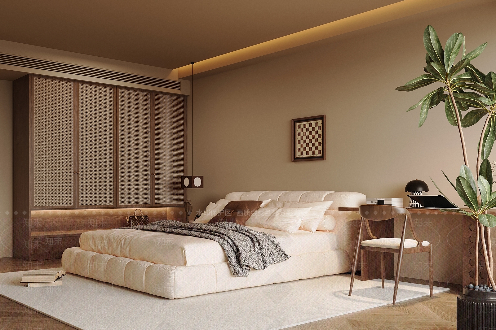 中古家居卧室SU模型下载【ID:1203663074】