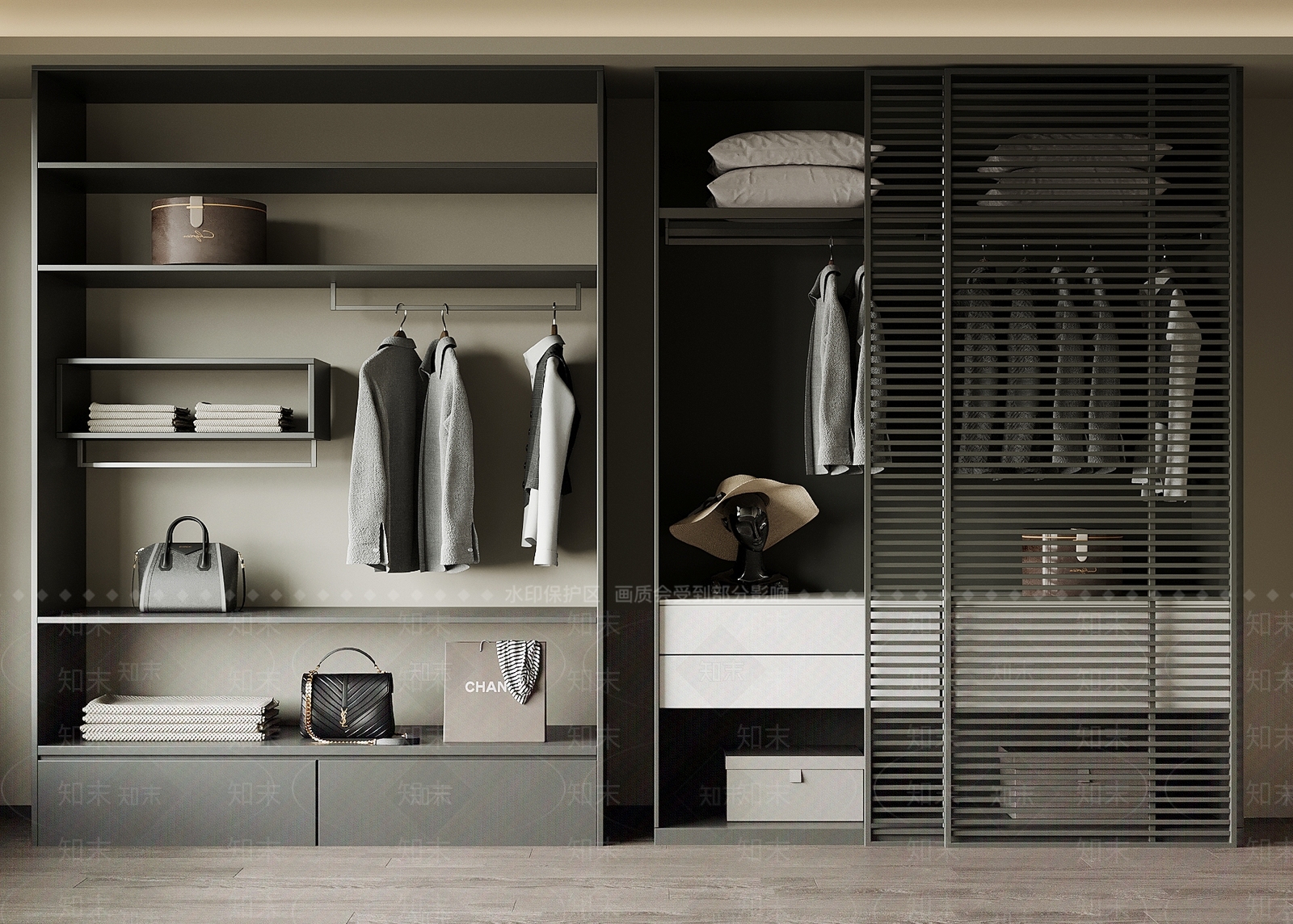 现代衣柜3D模型下载【ID:1203666109】