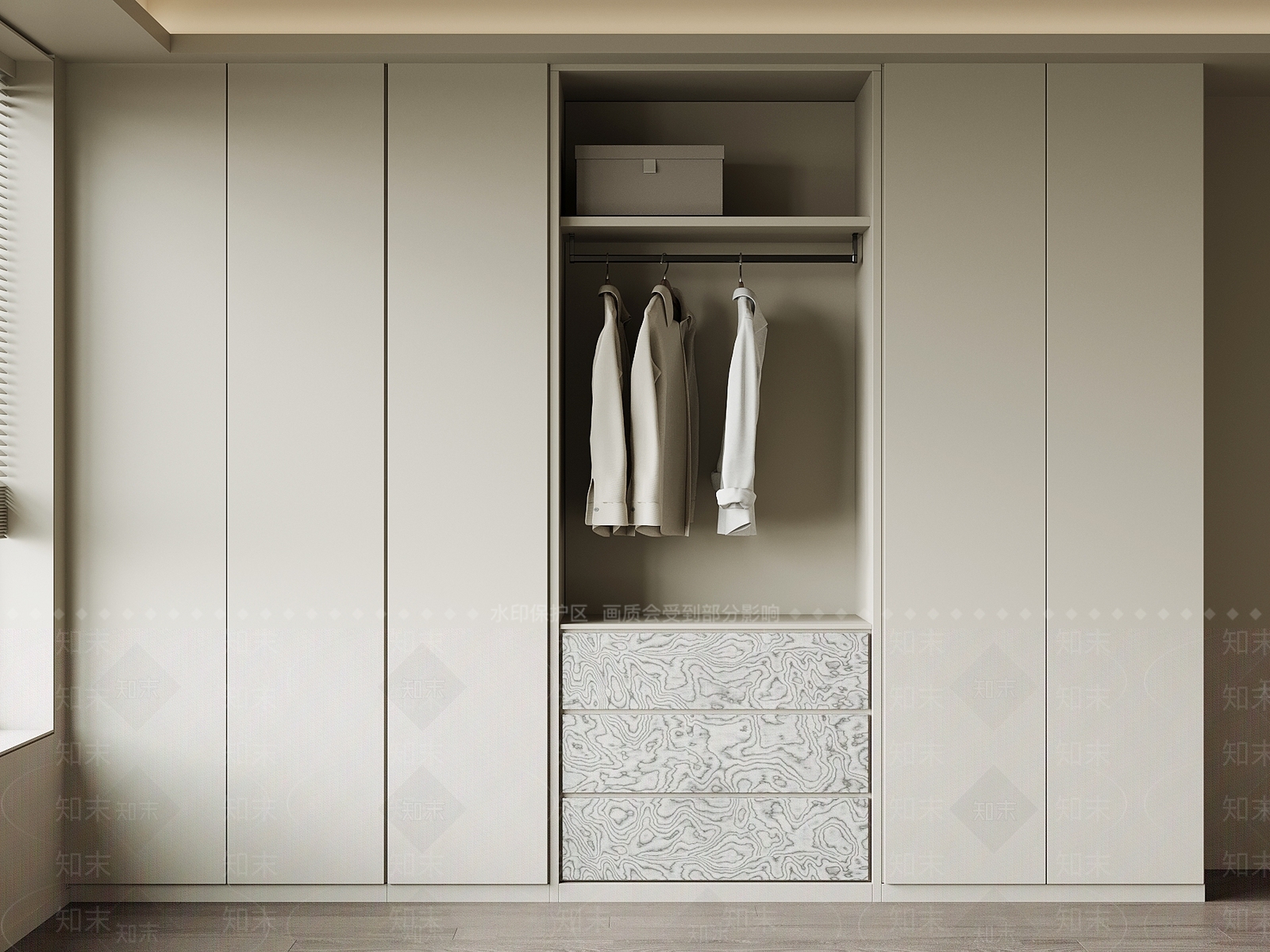 现代衣柜3D模型下载【ID:1203666363】