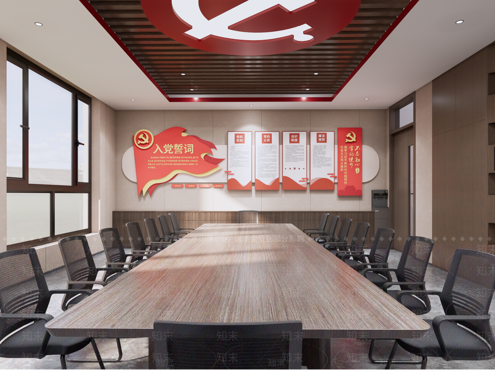 新中式会议室SU模型下载【ID:1203668601】