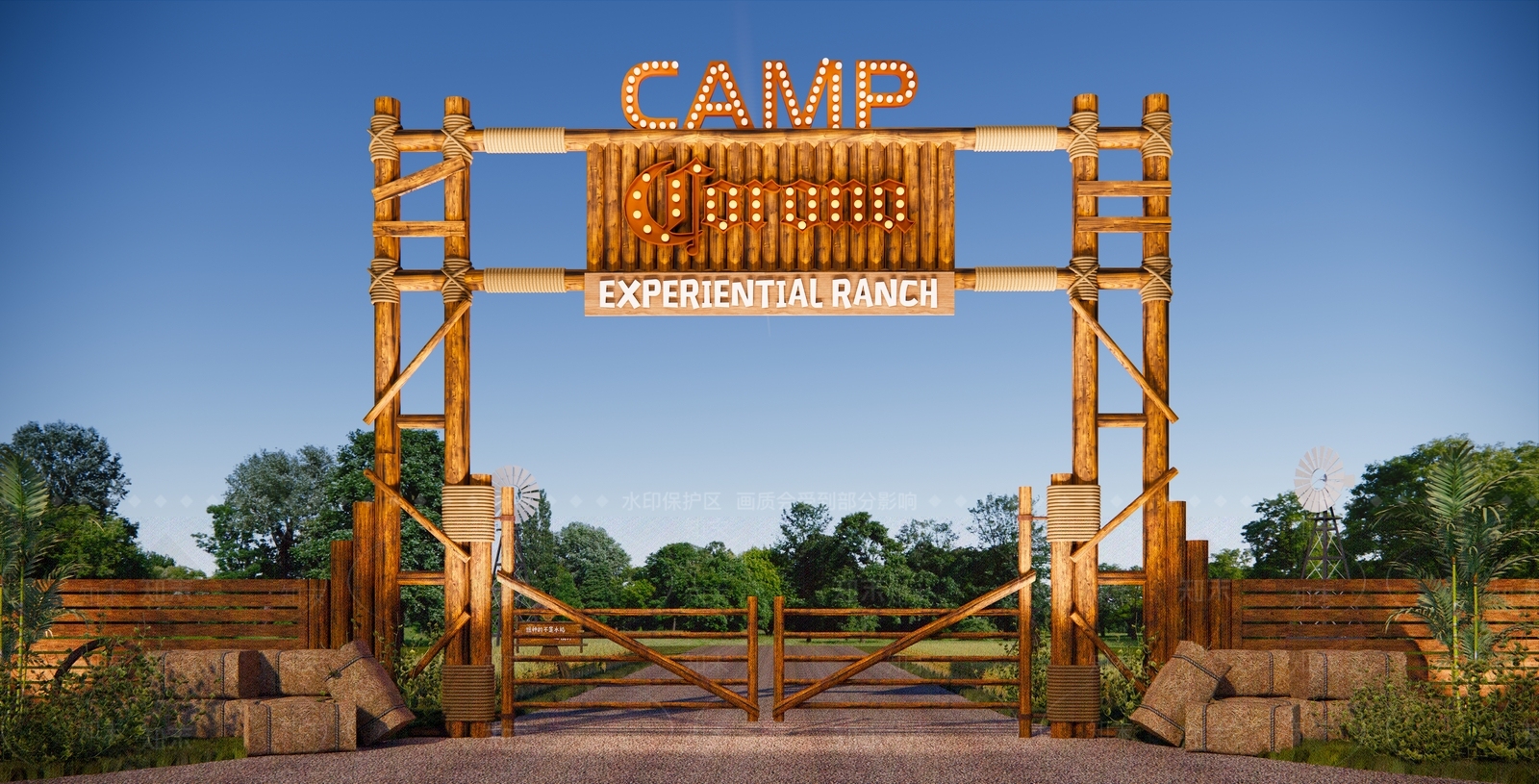 现代入口大门SU模型下载【ID:1203668875】