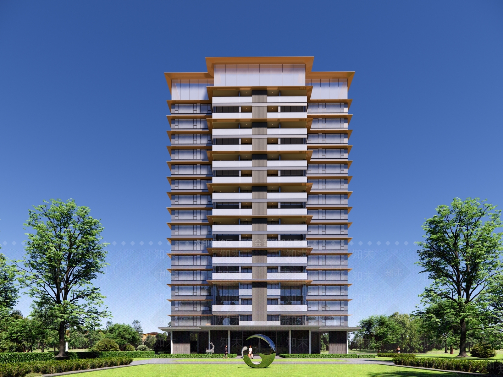 现代高层住宅SU模型下载【ID:1203668997】