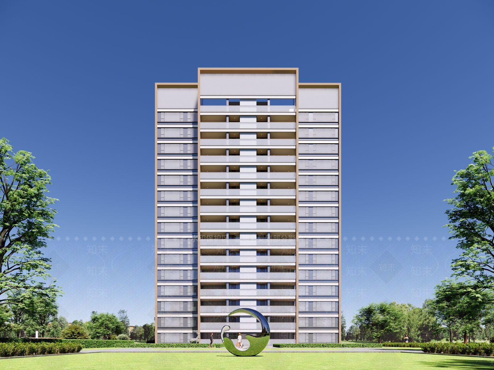 现代高层住宅SU模型下载【ID:1203669127】