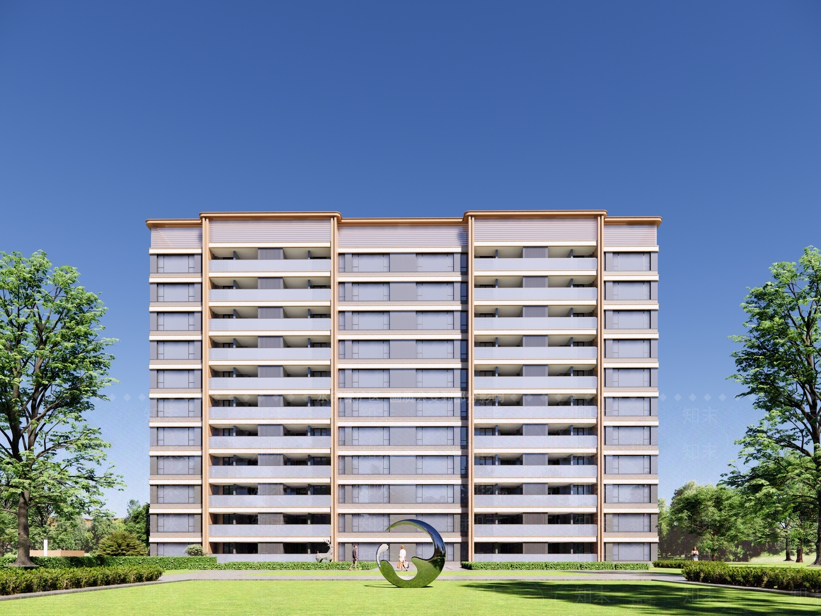 现代高层住宅SU模型下载【ID:1203669391】
