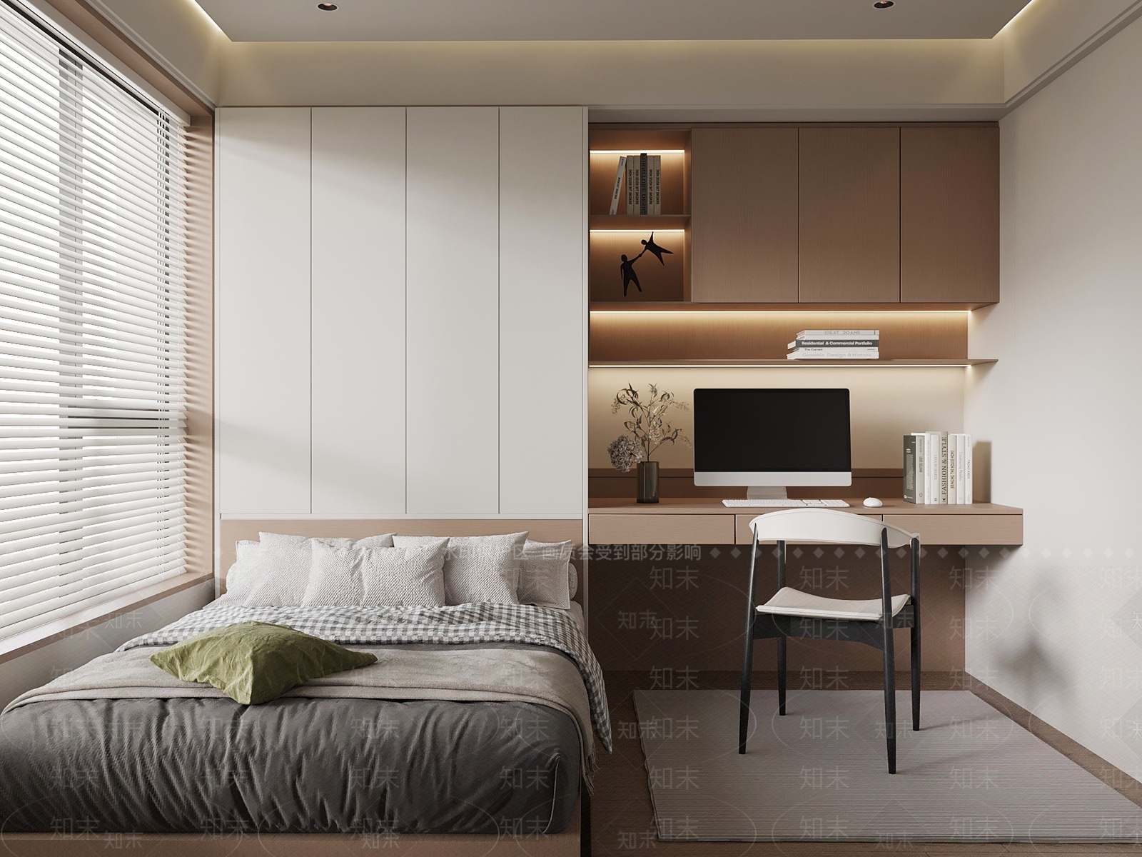 现代榻榻米卧室3D模型下载【ID:1203670628】