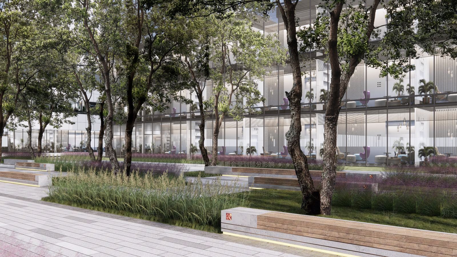 现代办公园区景观SU模型下载【ID:1203672988】