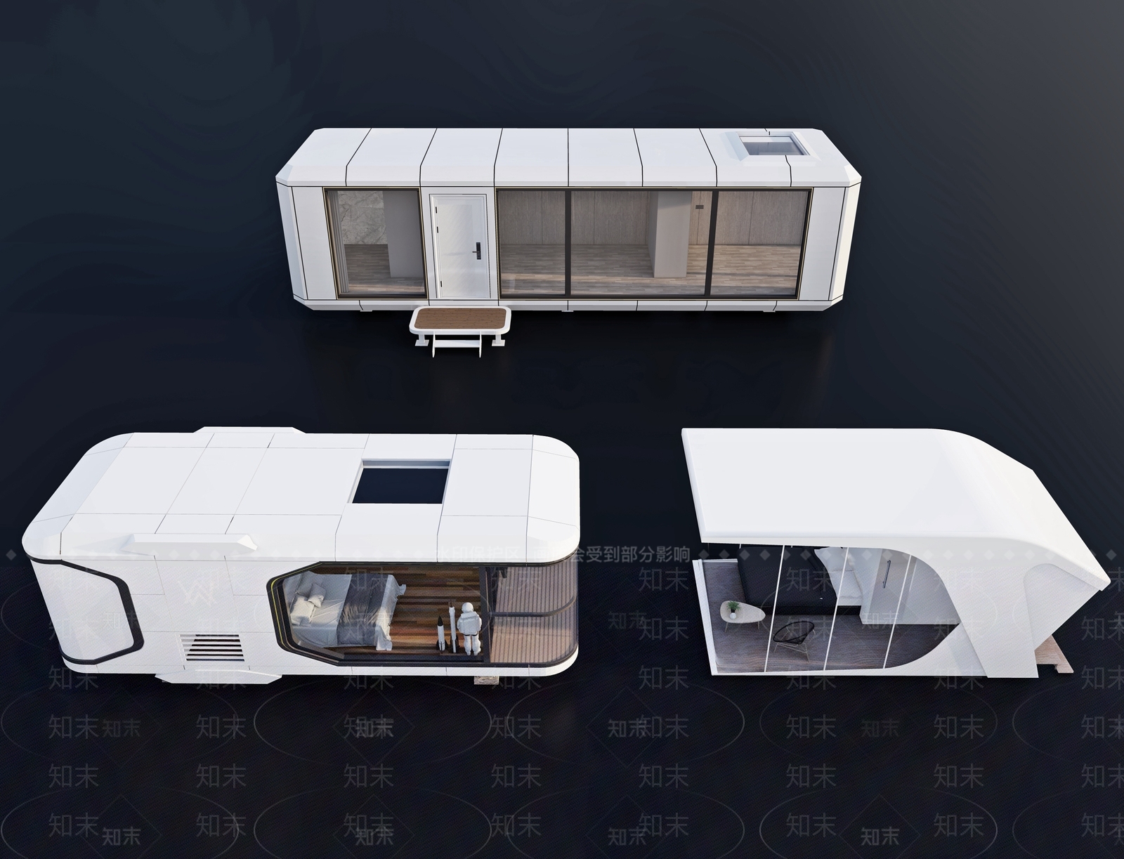 太空舱民宿SU模型下载【ID:1203675220】
