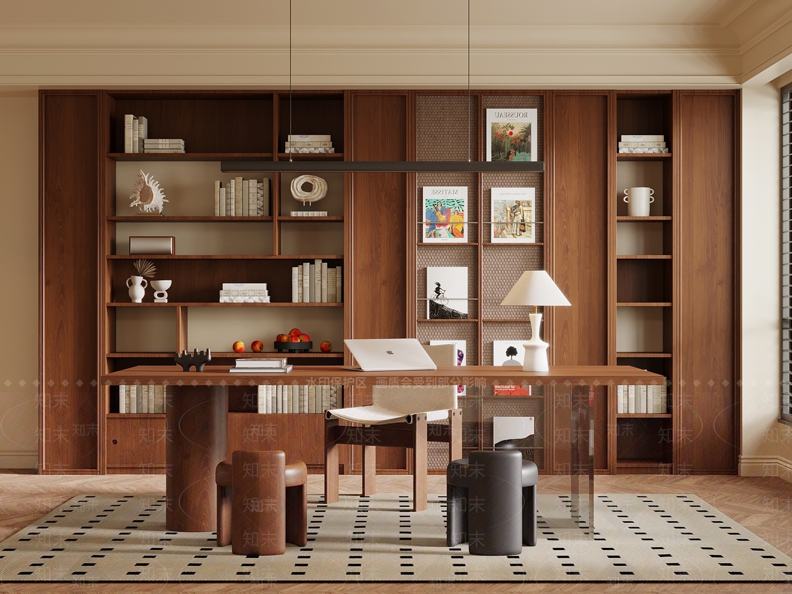 中古书房3D模型下载【ID:1203675835】